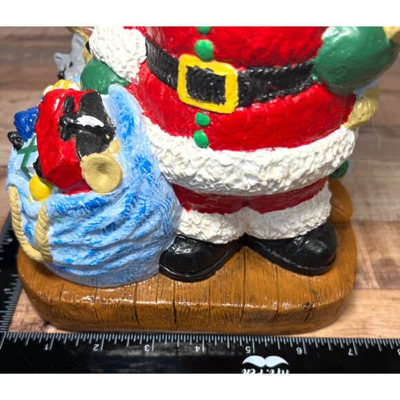 Vintage Light-Up Santa & Christmas Tree Figurine - Picture 8 of 9